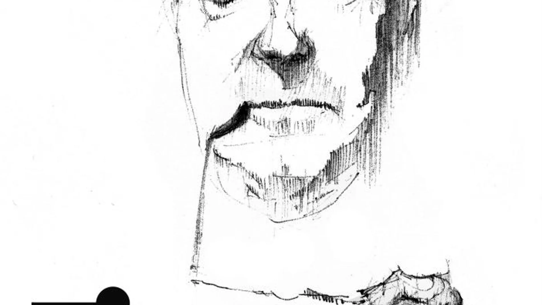 El ilustrador Juan Cruz aporta su talento al libro de DHoldan. En la imagen, Nabokov