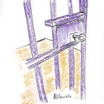 Este dibujo de la puerta de su celda, realizado por Nelson Mandela, saldrá a subasta el próximo 2 de mayo