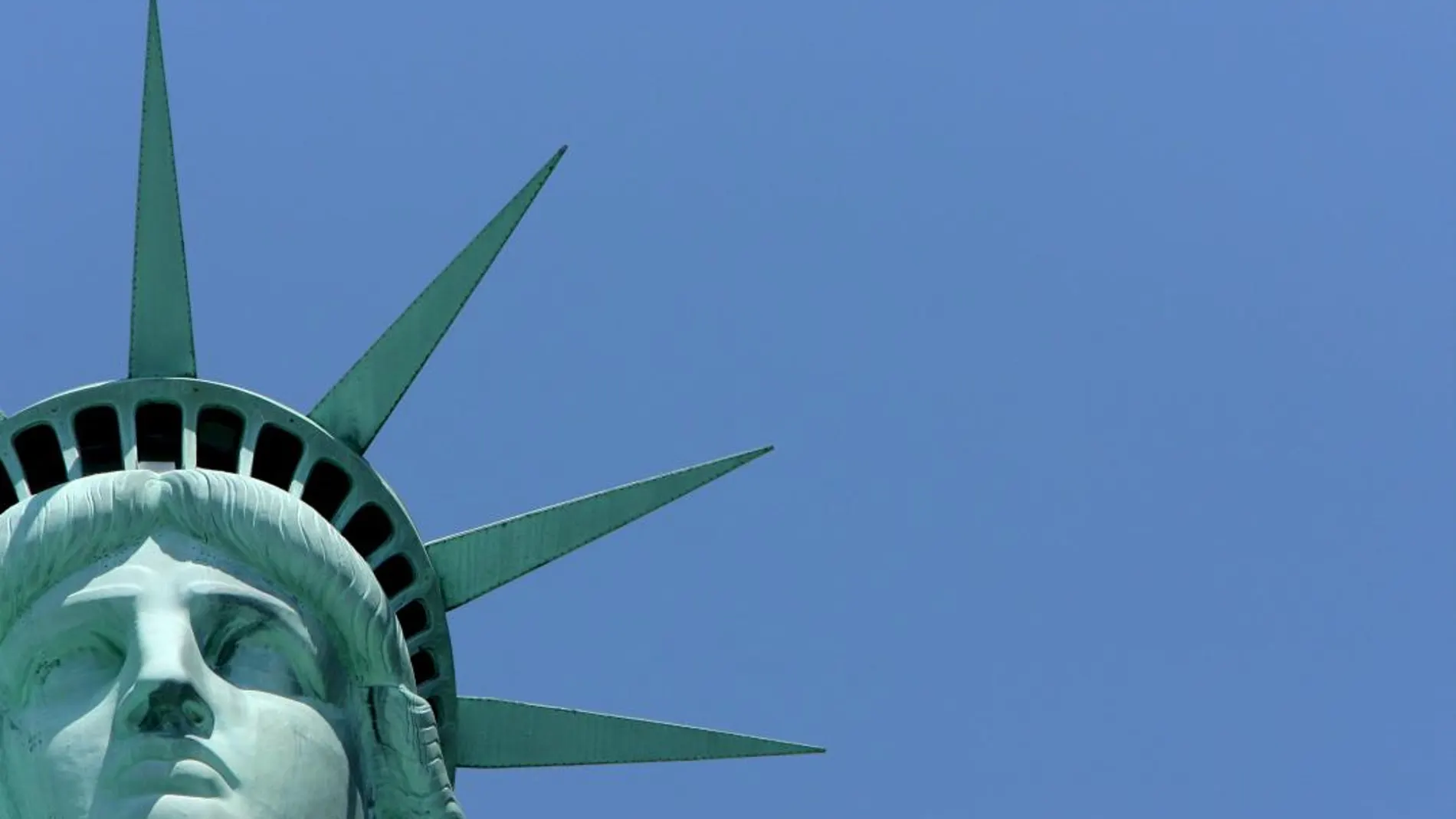 Un detalle de la estatua de la libertad, en una imagen de archivo