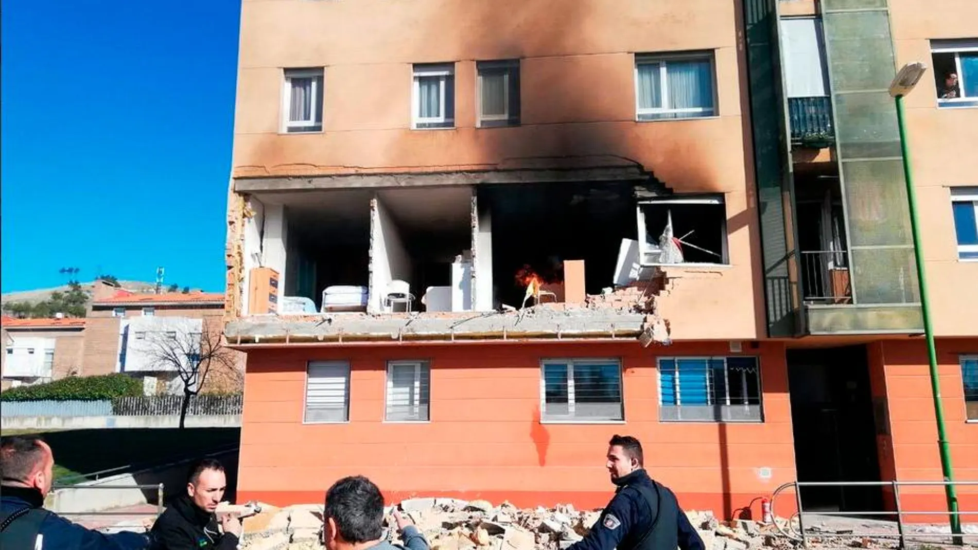 Fachada del edificio donde se ha producido la explosión