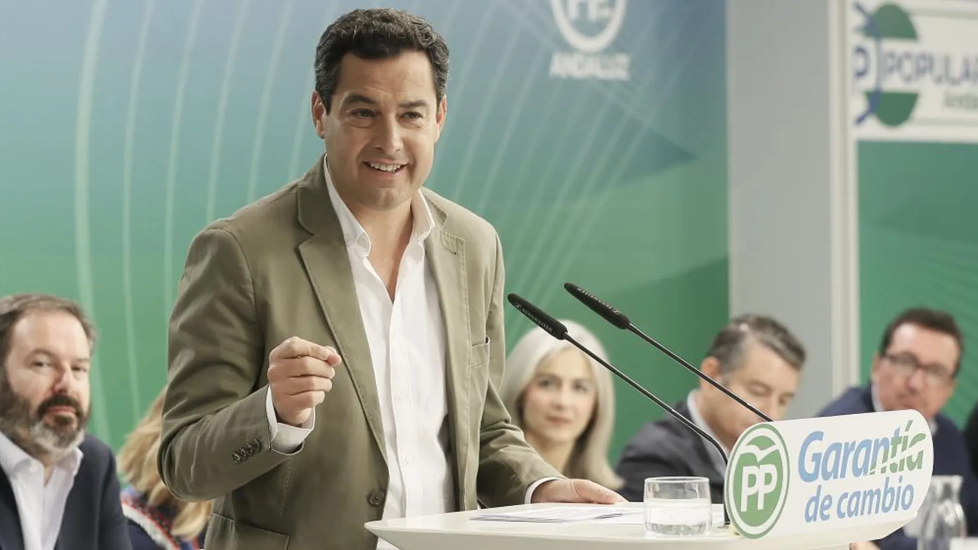 Juanma Moreno, Durante su intervención en la clausura de la Junta Directiva Regional