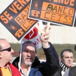 Imagen de archivo de una protesta de empleados de Ceiss