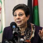 Hanan Ashrawi, miembro del comité ejecutivo de la OLP.