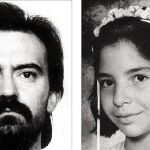 Valentín Tejero (a la izda.), en 1992, tras asesinar a Olga Sangrador (en el centro). A la derecha, imagen del asesino y pederasta en la actualidad