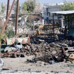 Daños en el barrio de Al-Ramouseh, en el sur de Alepo