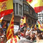 Manifestación del 16 de septiembre en Barcelona, convocada por «Hablamos Español».