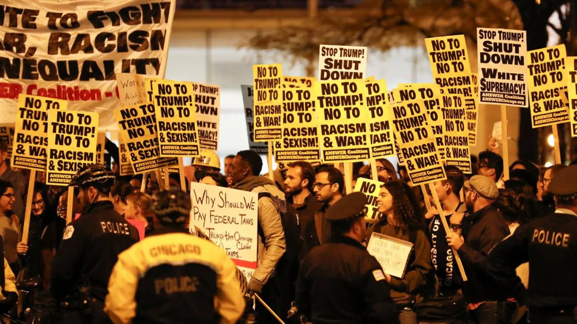 Imagen de las protestas contra Trump