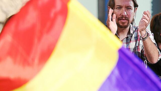 Iglesias, durante el mitin de Podemos en Barcelona el pasado sábado