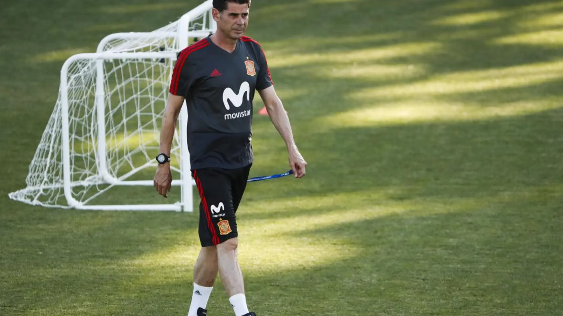 El seleccionador español, Fernando Hierro. Foto: Efe