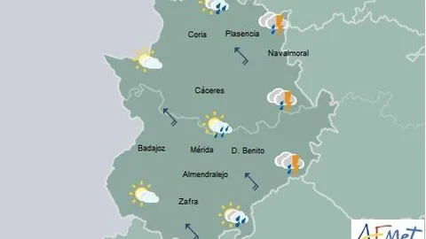 Las previsiones meteorológicas daban un 100% de lluvia hoy en el Valle del Jerte