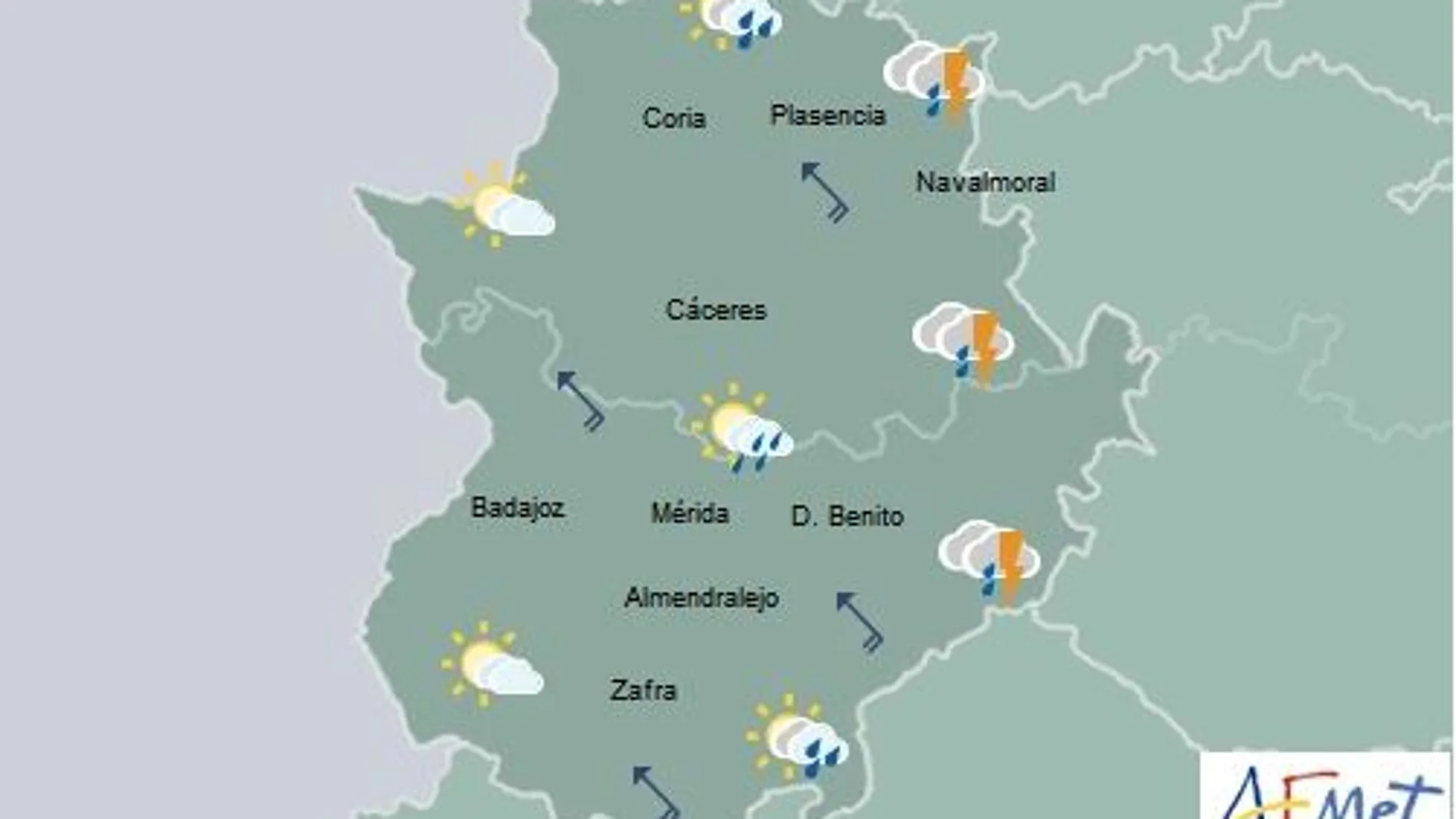 Las previsiones meteorológicas daban un 100% de lluvia hoy en el Valle del Jerte