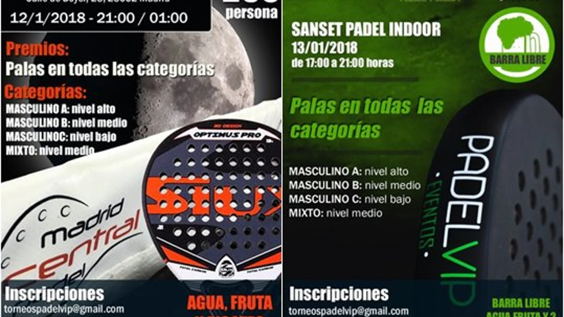 Carteles de los torneos