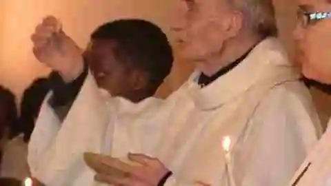Imagen de Jacques Hamel durante la celebración de una misa.