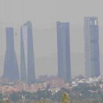 Contaminación sobre Madrid.