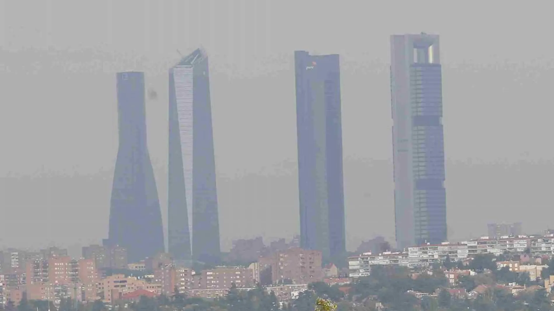 Contaminación sobre Madrid.
