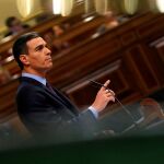 Pedro Sánchez, durante su comparecencia