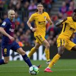 El centro campista del FC Barcelona, Andrés Iniesta