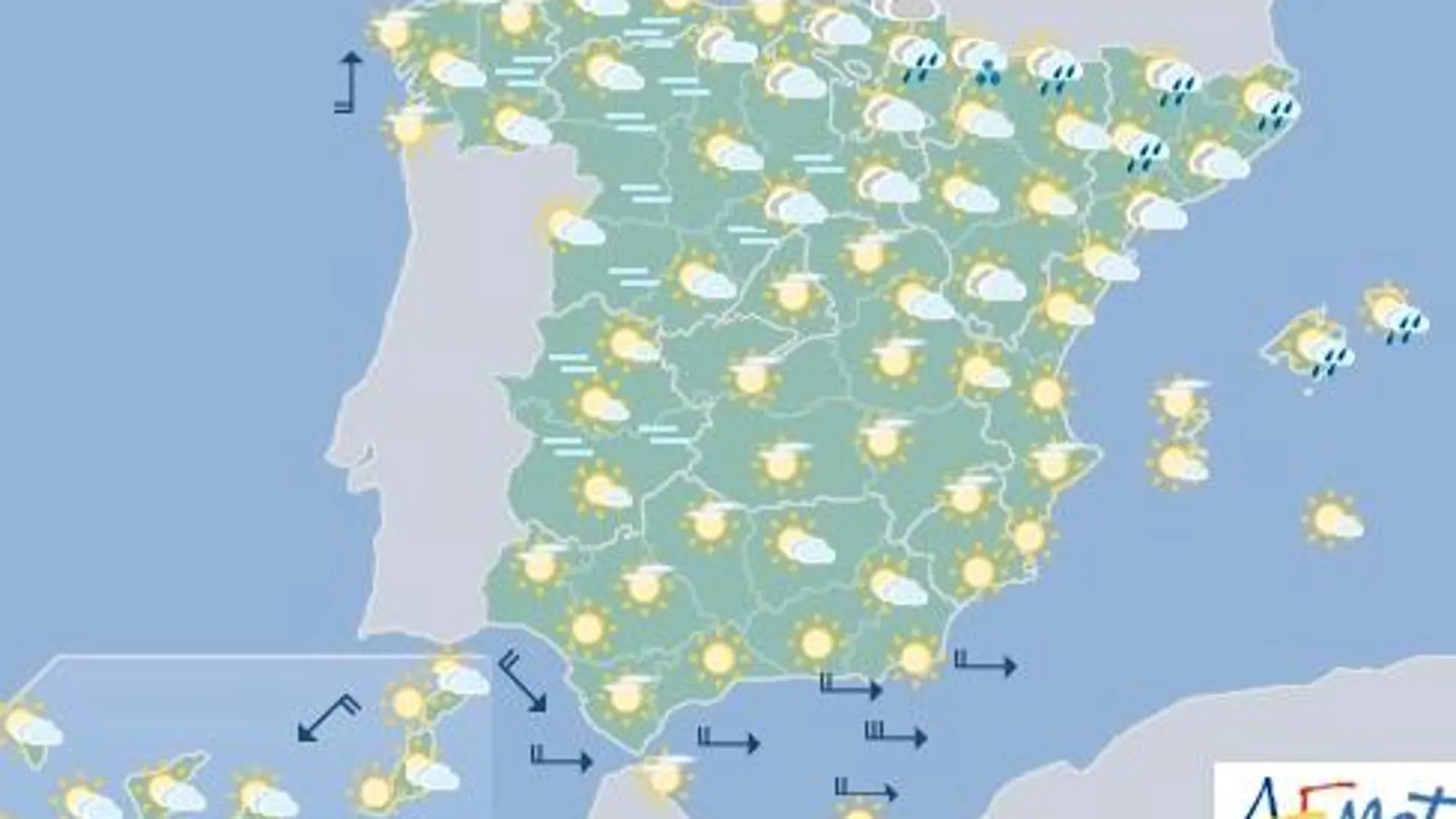 Previsión meteorológica para el miércoles 17