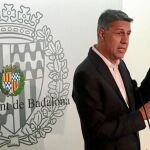 El líder del PP y ex alcalde de Badalona, Xavier García Albiol, ayer en rueda de prensa