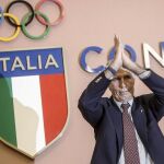 El presidente del Comité Olímpico Italiano, Giovanni Malago, el pasado 21 de septiembre, en la sede olímpica de Roma