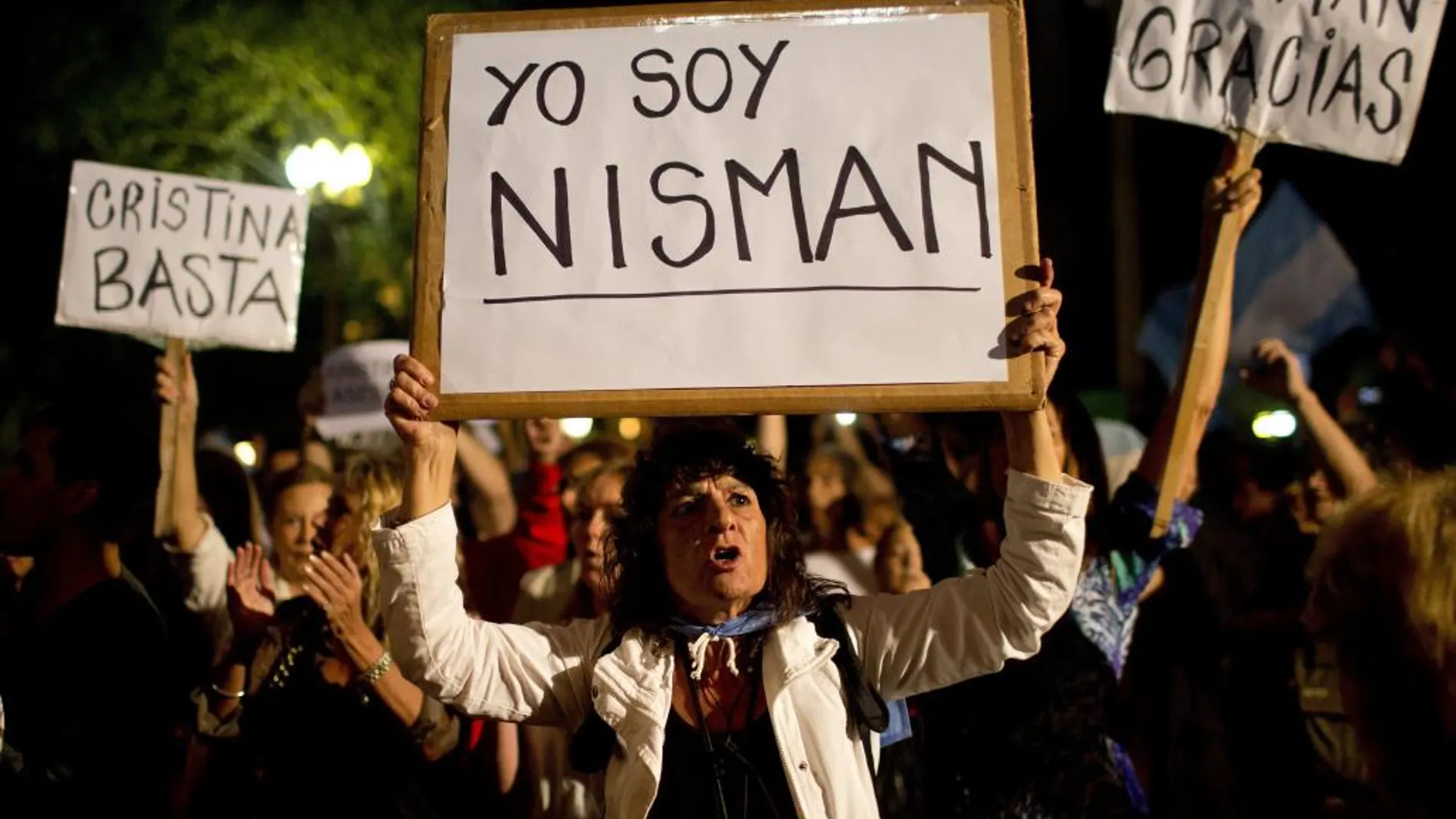 Manifestación en apoyo a Nisman