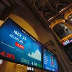 Paneles de la Bolsa de Madrid
