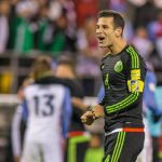 Rafa Márquez celebra el gol que dio la victoria a México en Ohio