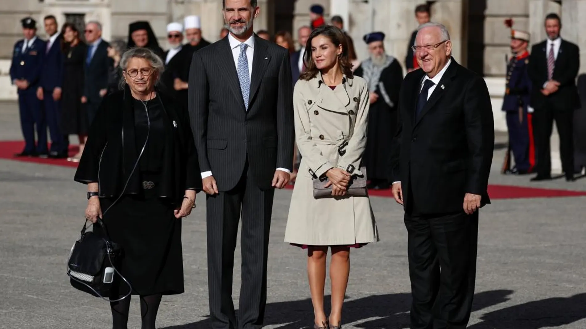 Los Reyes de España junto al presidente de Israel y su esposa