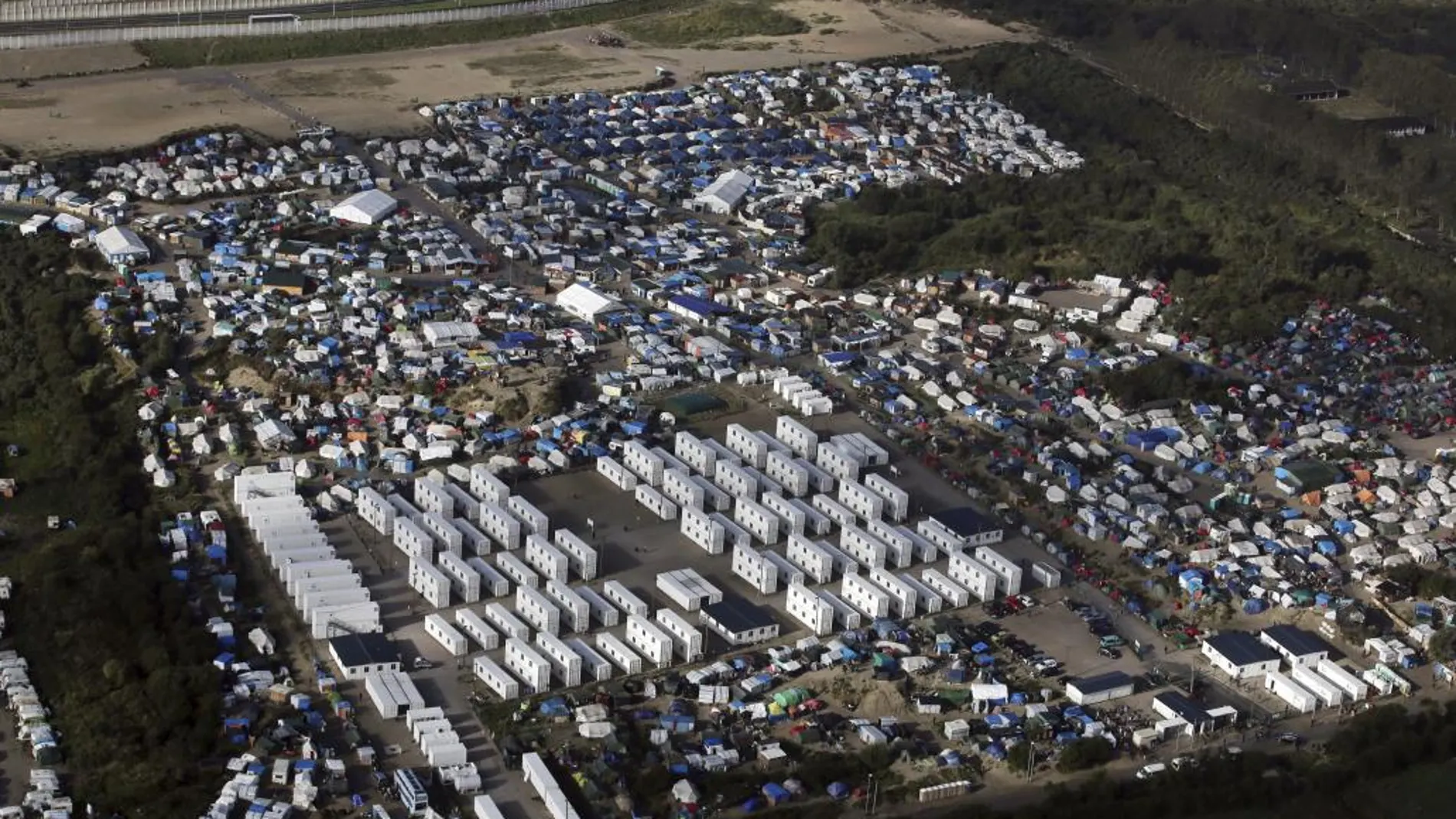 Imagen de archivo de campo de refugiados