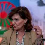 La vicepresidenta del Gobierno en funciones, Carmen Calvo, en una visita a Jerez de la Frontera el pasado 22 de abril