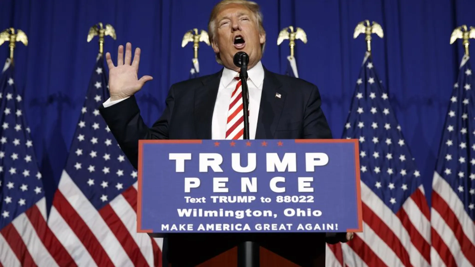 Donald Trump, durante un acto de campaña