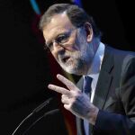 Mariano Rajoy, durante su intervención en el Congreso Nacional de Directivos.