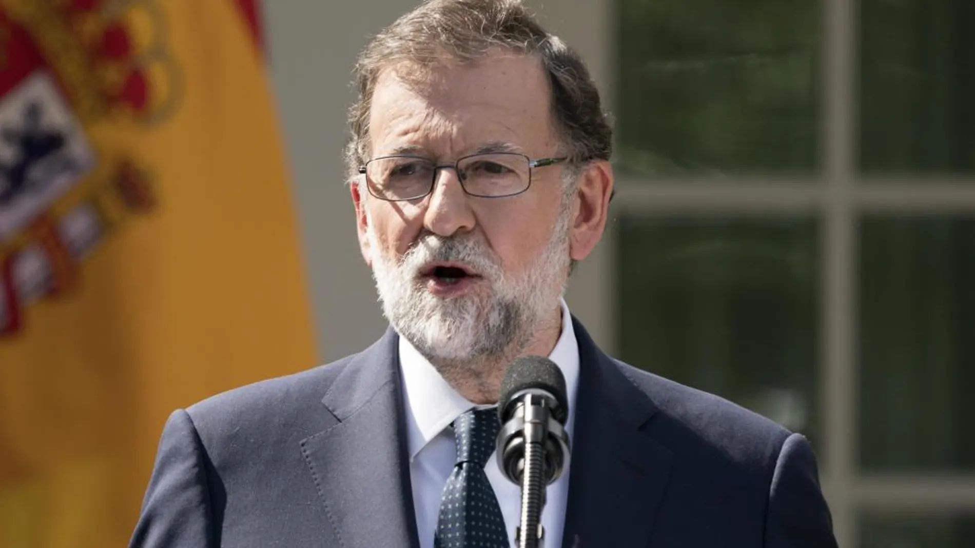 El presidente del Gobierno español, Mariano Rajoy, durante su visita a la Casa Blanca esta semana.