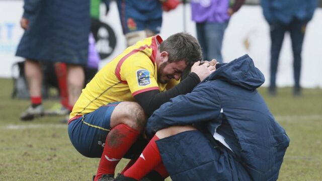 Los jugadores españolas, desolados tras caer ante Bélgica. Efe