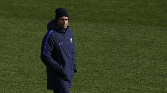 El entrenador del Barcelona, Luis Enrique Martínez