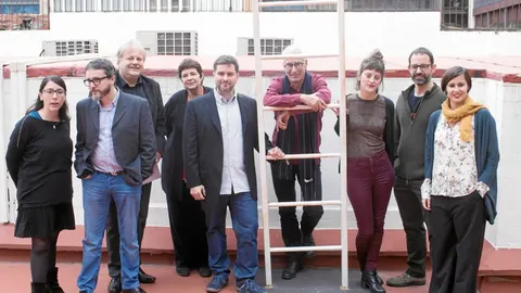 David Cirici junto a, entre otros, Jenn Díaz, Martí Piñol y María Cabrera