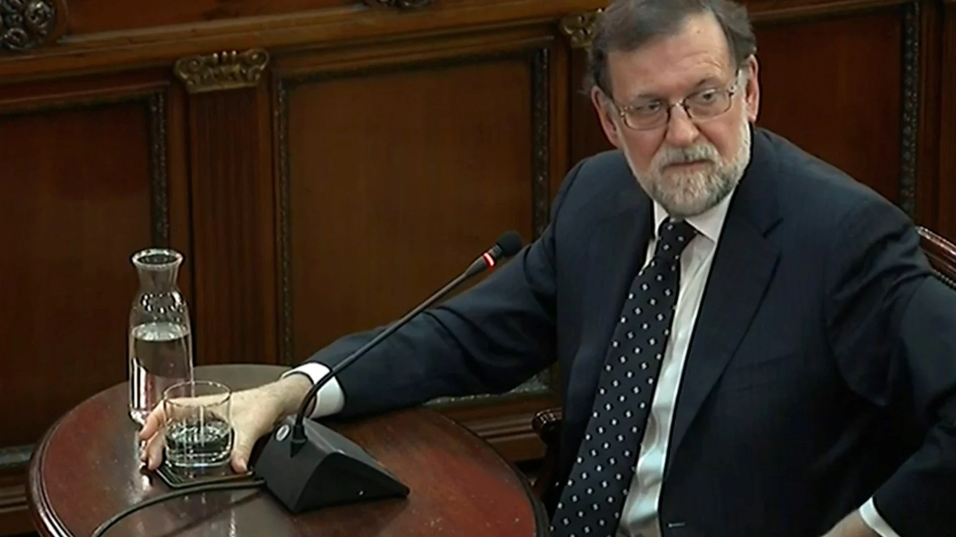 Mariano Rajoy durante su declaración como testigo en el juicio del "procés"