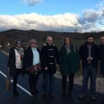La presidenta de la Diputación de Palencia, Ángeles Armisén, visita una de las carreteras mejoradas este año