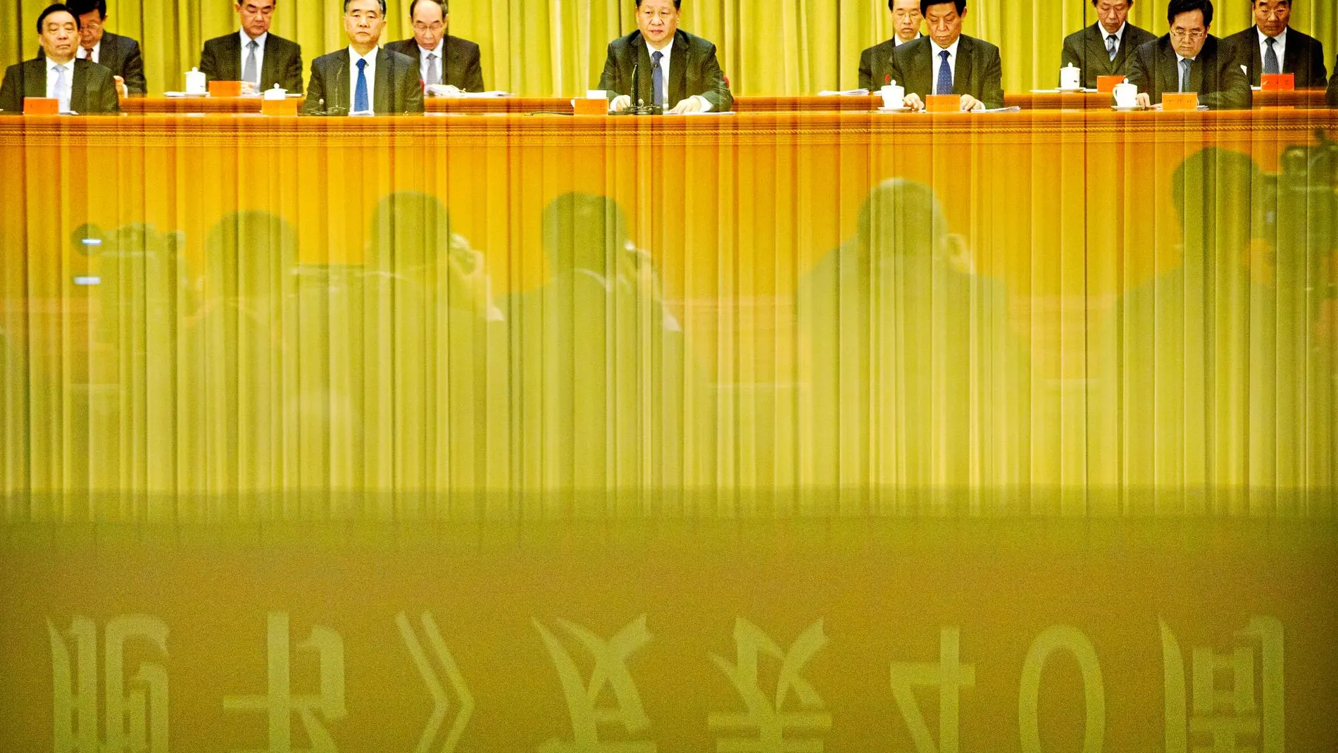 El presidente chino, Xi Jinping, durante su discurso para conmemorar el cuadragésimo aniversario de la «carta a los compatriotas de Taiwán», ayer, en Pekín