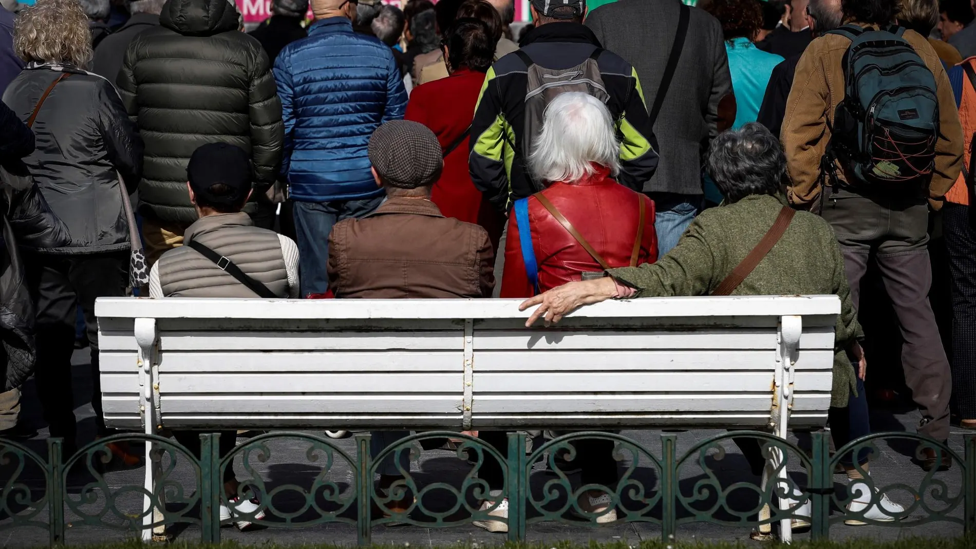Concentración de la Asamblea de Pensionistas en San Sebastián