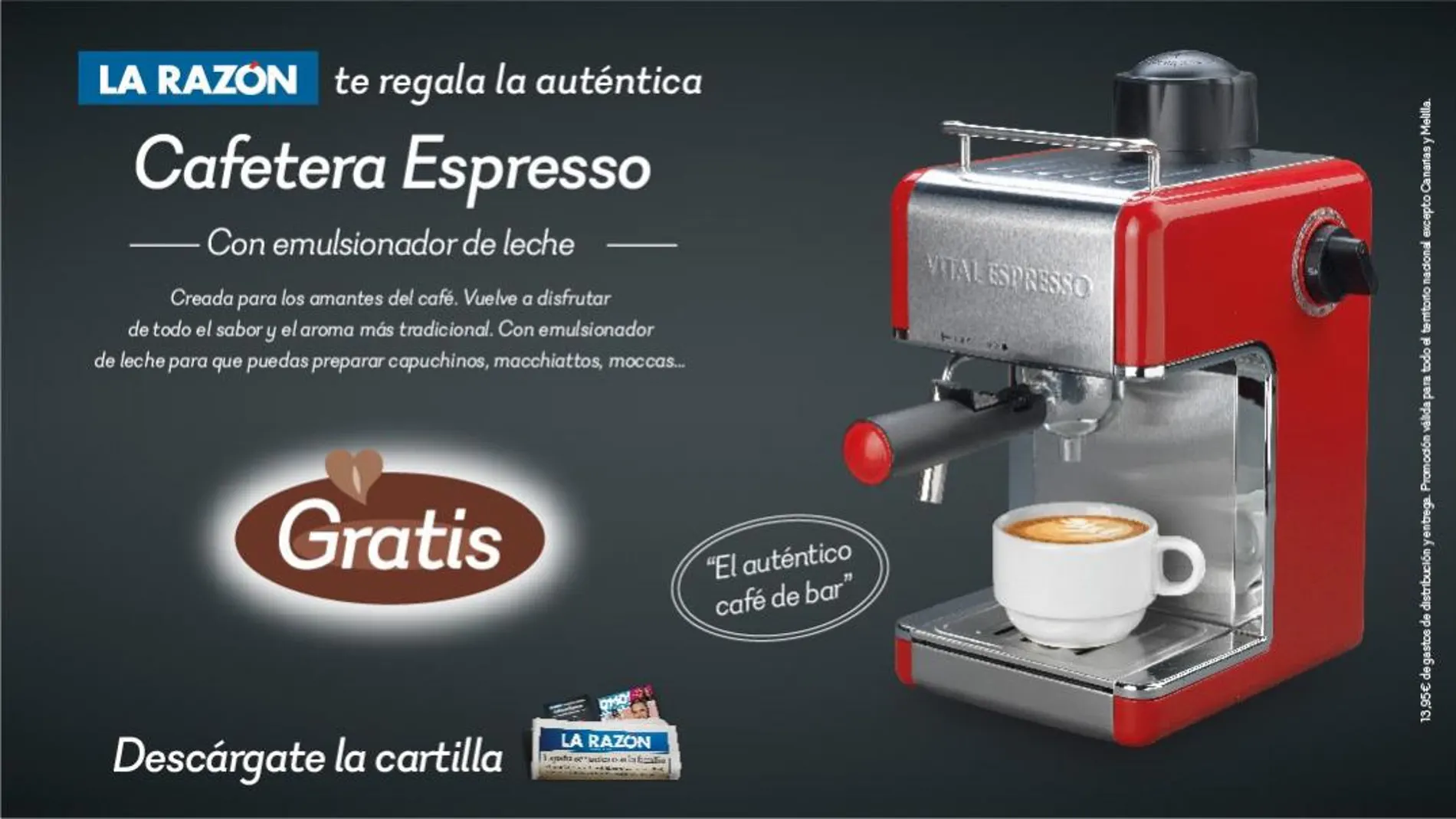 LA RAZÓN te regala la auténtica Cafetera Espresso