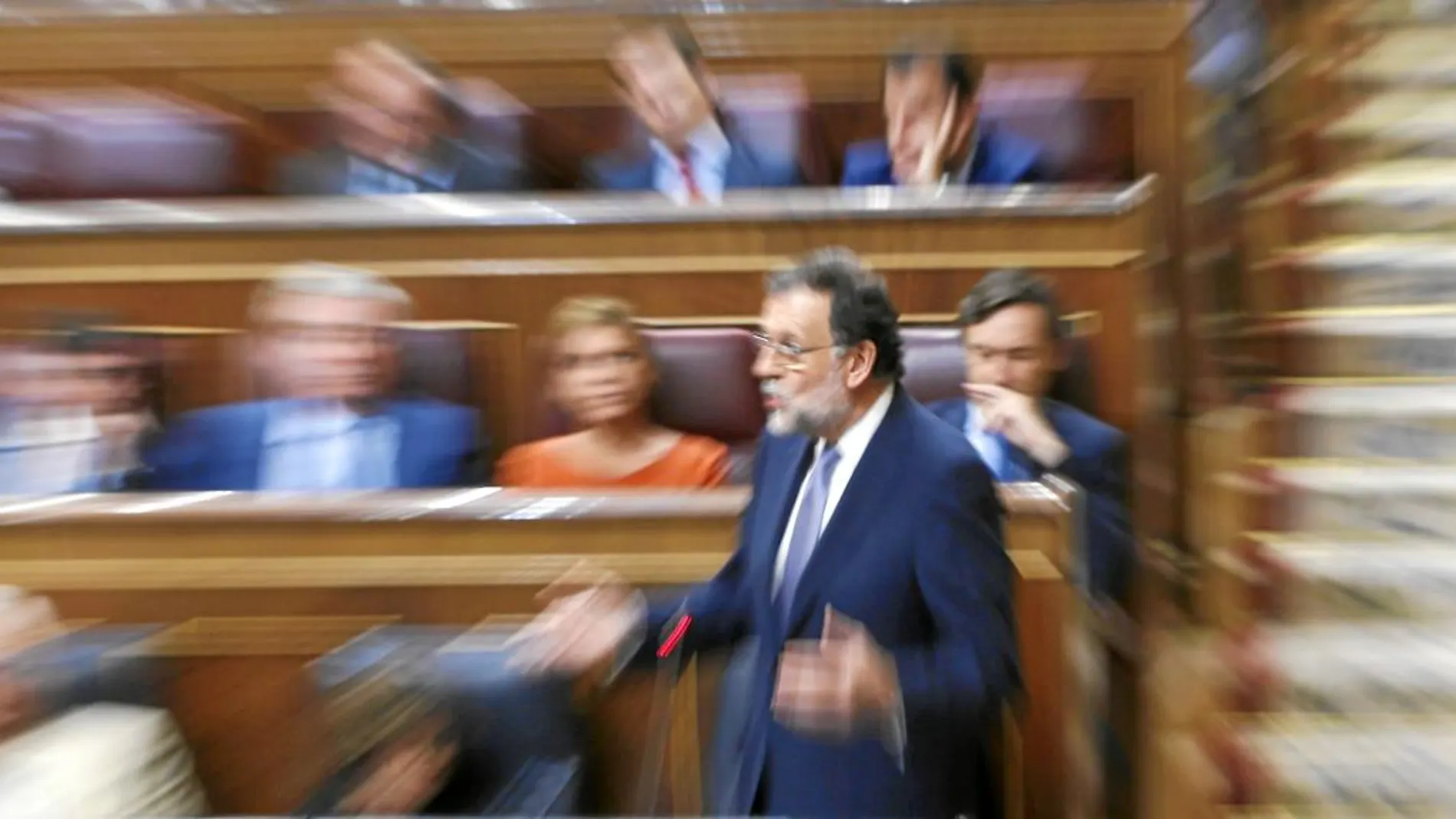 Mariano Rajoy, durante la votación de su investidura en agosto