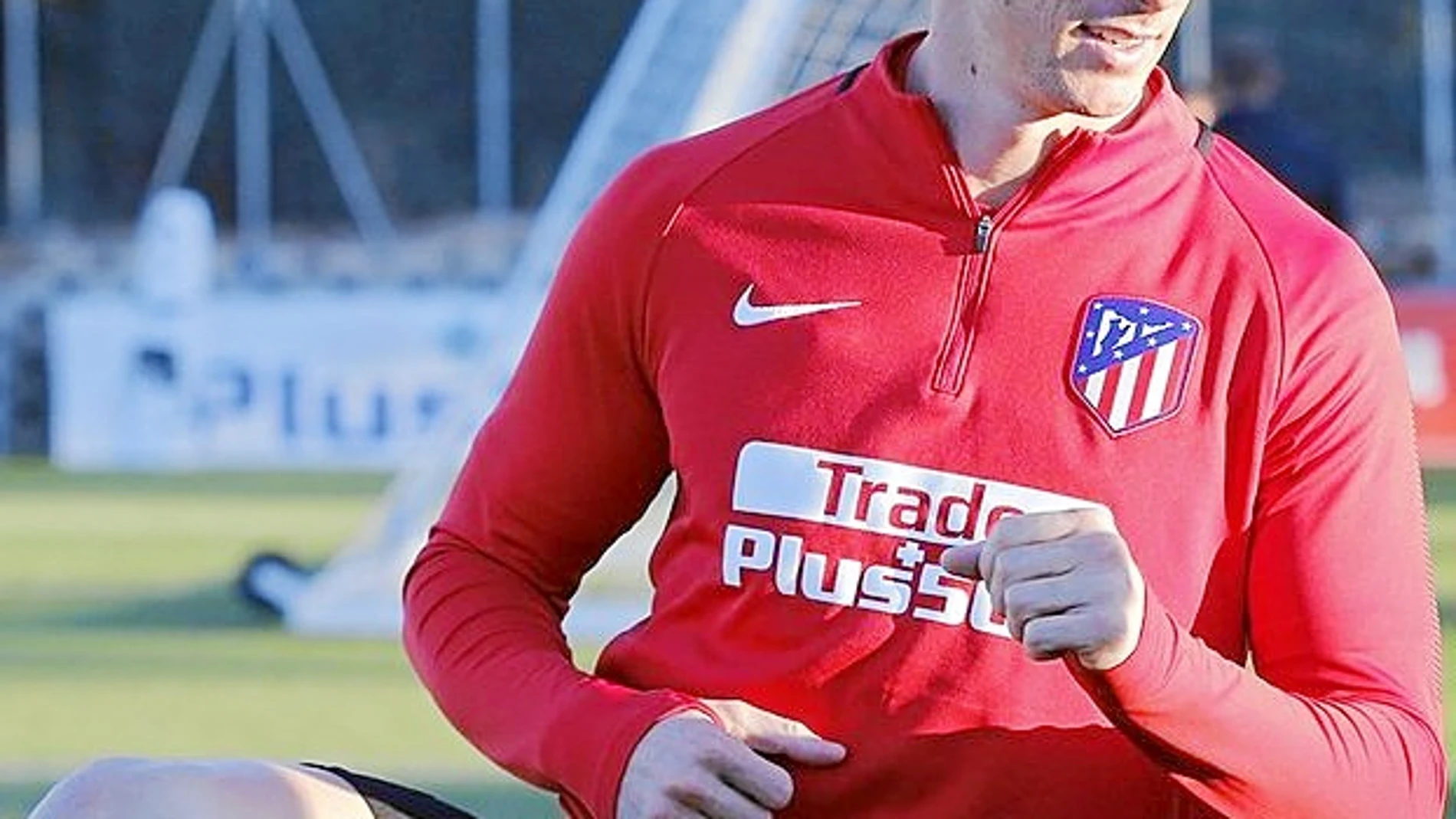 Fernando Torres, en el entrenamiento de ayer