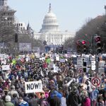 Más de medio millón de personas ayer en Pennsylvania Avenue, en Washington, en la marcha contra las armas