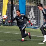 Navas y Courtois en un entrenamiento del Real Madrid