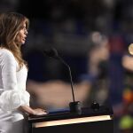 Melania Trump, durante su discurso