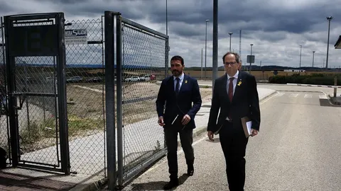 Quim Torra a su llegada a la cárcel de Estremera/Foto: C. Pastrano