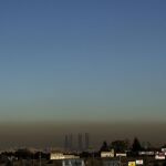 Imagen de la boina de contaminación en la capital