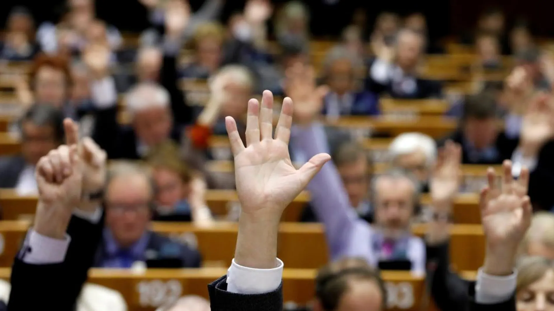 Imagen de archivo de una votación del Parlamento Europeo