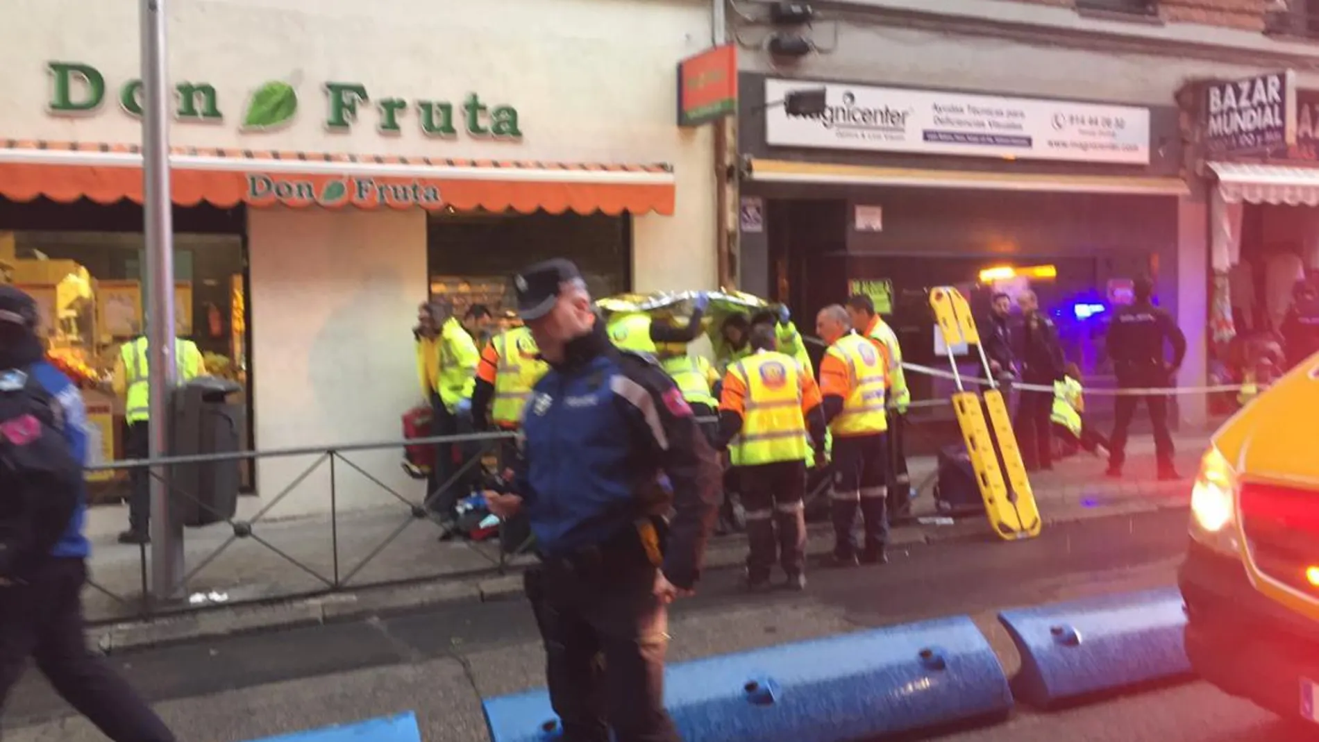 Los servicios de emergencia en el lugar del suceso